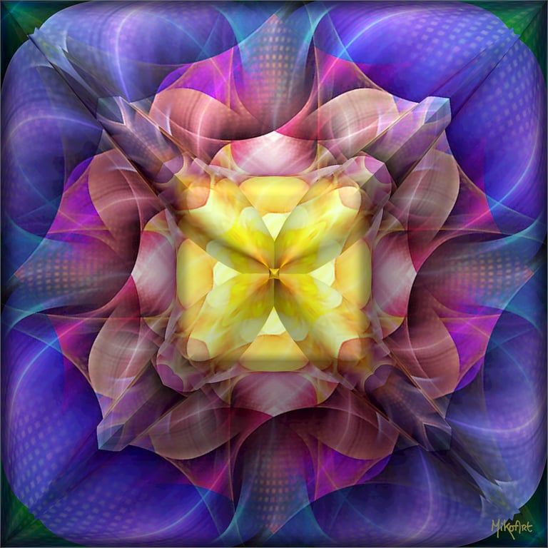 MikoArt-Liquid Gloss®-01/Series-80x80cm-0073 by MikoArt