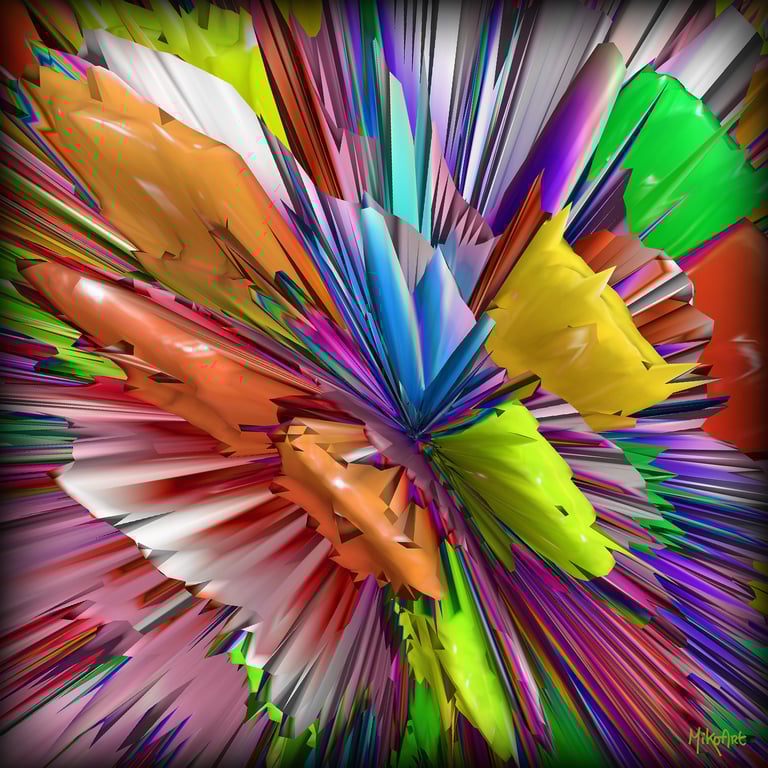 MikoArt-Liquid Gloss®-01/Series-80x80cm-0143 by MikoArt