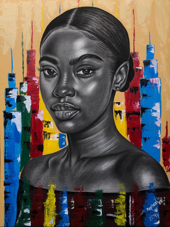  A YOUNG BLACK WOMAN  by Rapheal Akano