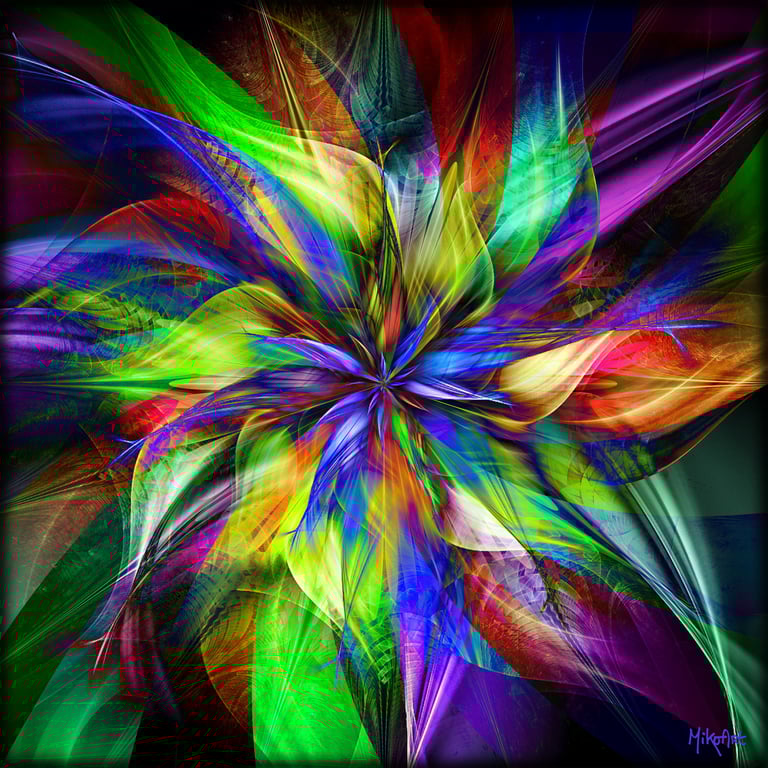 MikoArt-Liquid Gloss®-01/Series-80x80cm-0122 by MikoArt