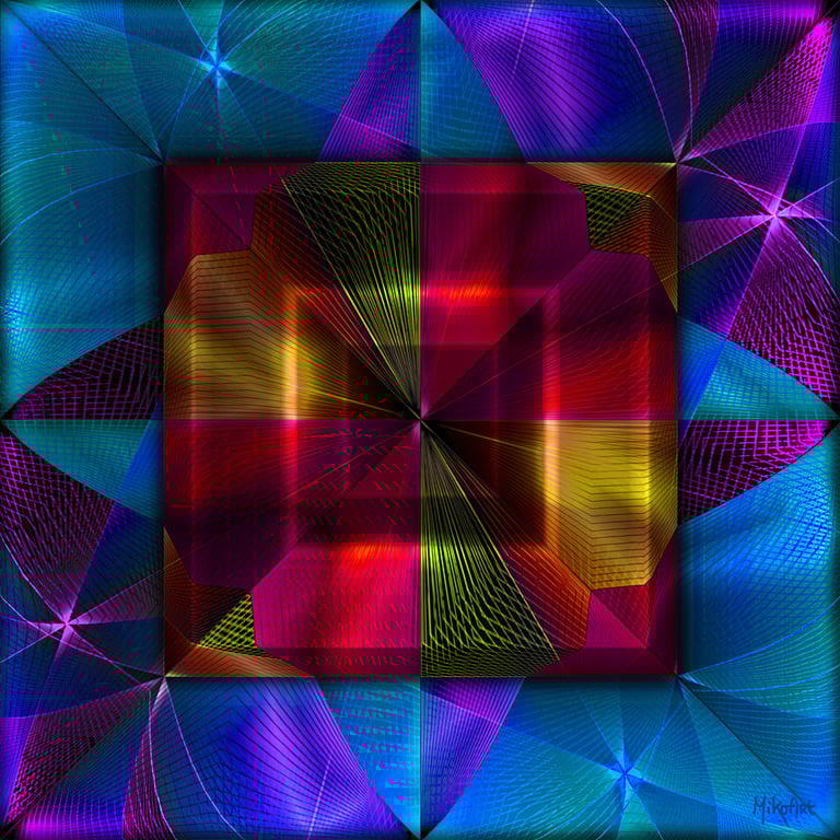 MikoArt-Liquid Gloss®-01/Series-80x80cm--0132 by MikoArt