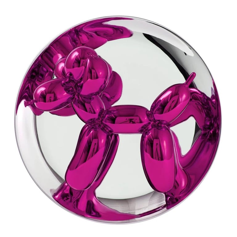 Balloon dog (magenta) by Jeff Koons
