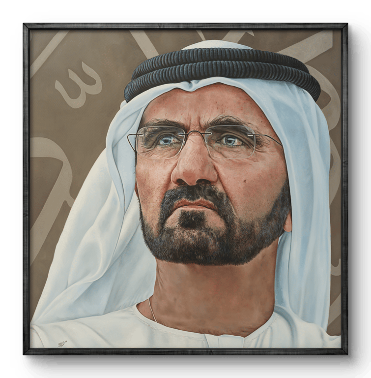 HH Sheikh Mohamed bin Rashid  Al Maktoum by Elnaz Asgharzadeh