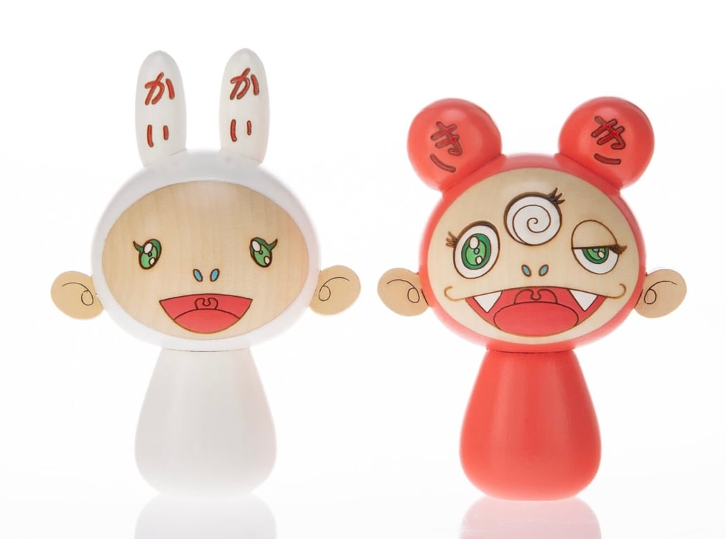 Kaikai and Kiki Kokeshi dolls set
