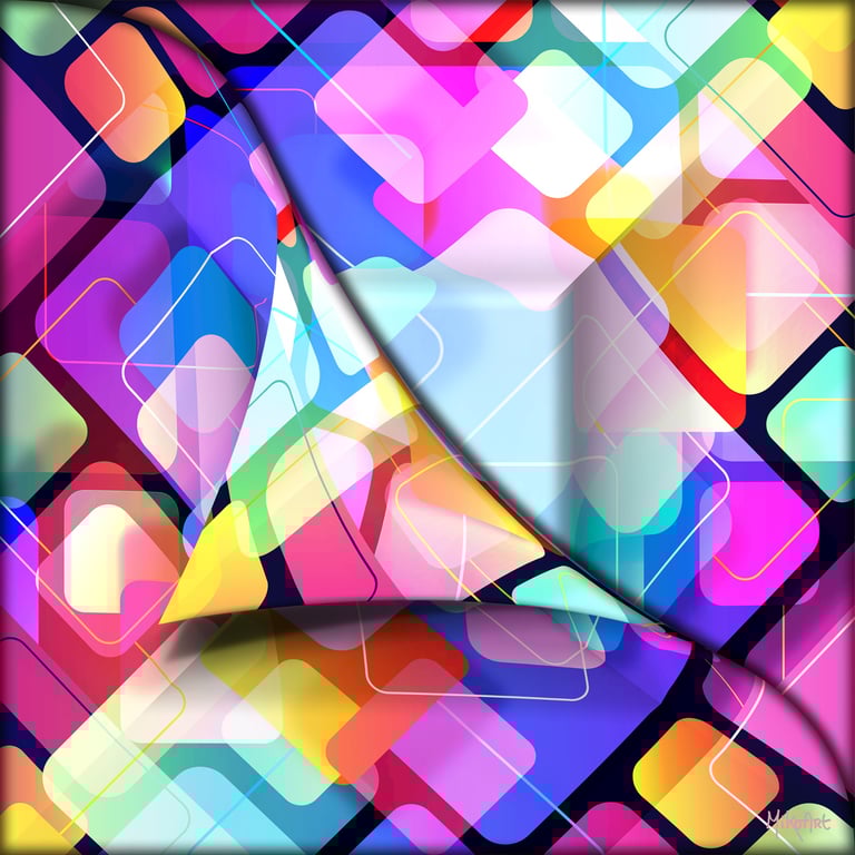 MikoArt-Liquid Gloss®-01/Series-80x80cm-0139 by MikoArt