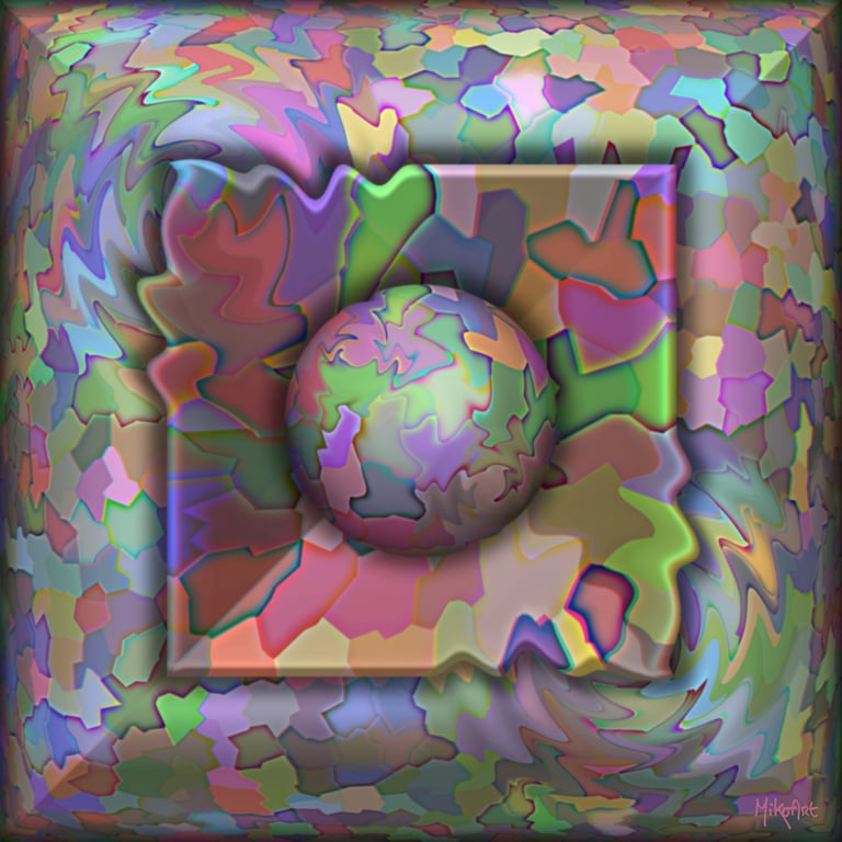 MikoArt-Liquid Gloss®-01/Series-80x80cm-0077 by MikoArt