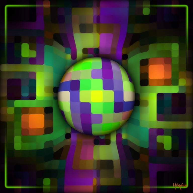 MikoArt-Liquid Gloss®-01/Series-80x80cm-0136 by MikoArt