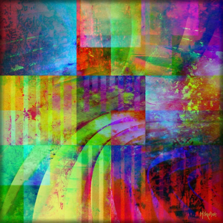 MikoArt-Liquid Gloss®-01/Series-80x80cm-0161 by MikoArt