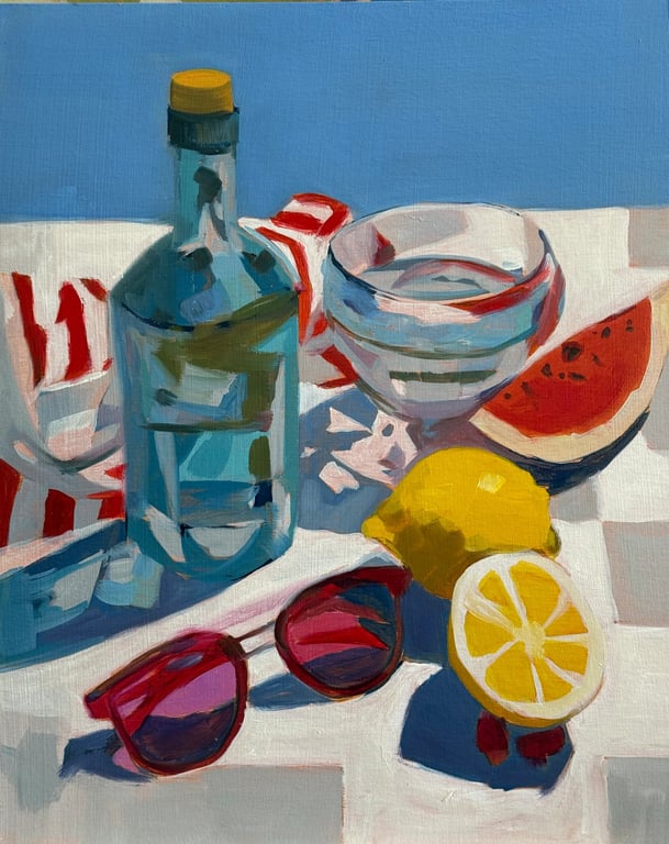 Afternoon by the swimming pool by Pierre Benjamin