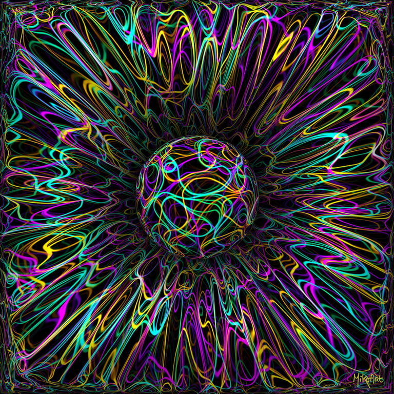 MikoArt-Liquid Gloss®-01/Series-80x80cm-0061 by MikoArt