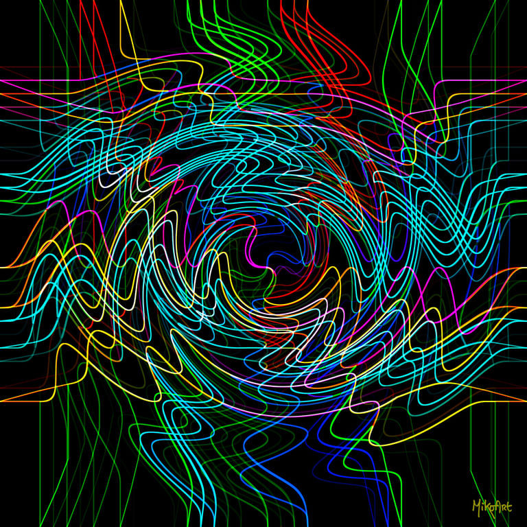 MikoArt-Liquid Gloss®-01/Series-80x80cm-0158 by MikoArt