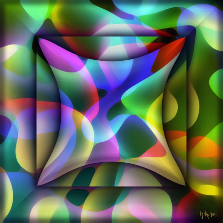 MikoArt-Liquid Gloss®-01/Series-80x80cm-0075 by MikoArt