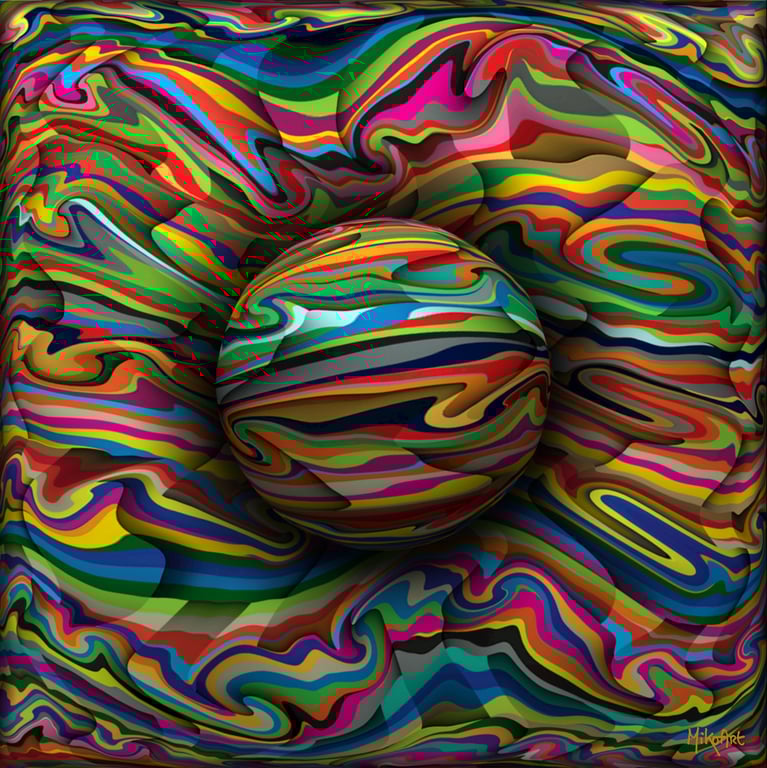 MikoArt-Liquid Gloss®-01/Series-80x80cm-0163 by MikoArt