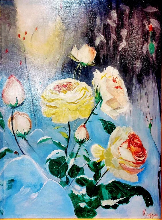 Roses in Snow by Art Meštrović