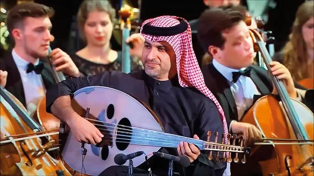 Faisal Al Saari performing with the Gustav Mahler Youth Orchestra
