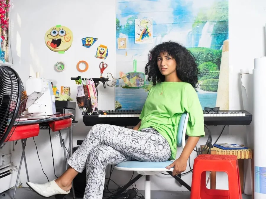 Farah Al Qasimi in her studio