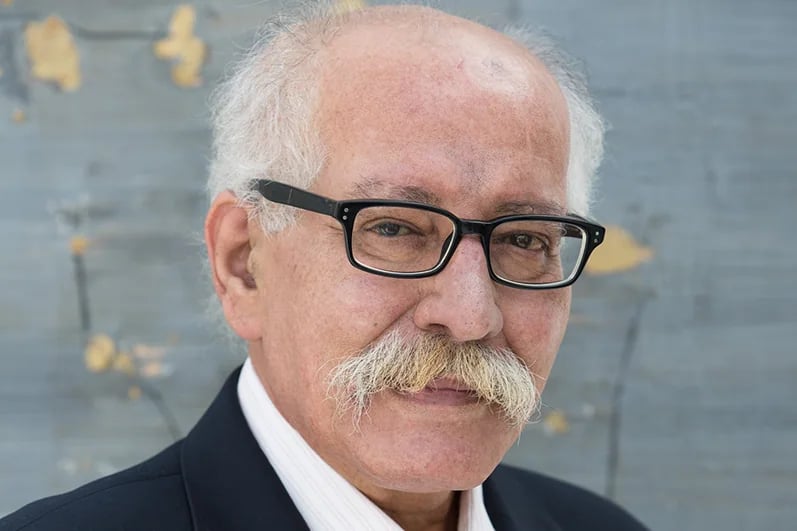 Portrait of conceptual artist Hassan Sharif