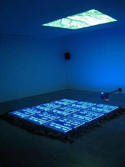 Directions, a 2005 video installation by Mohammed Kazem