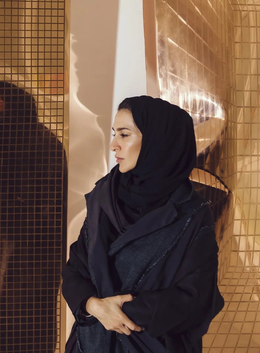 Portrait of Emirati sculptor Shaikha Al Mazrou