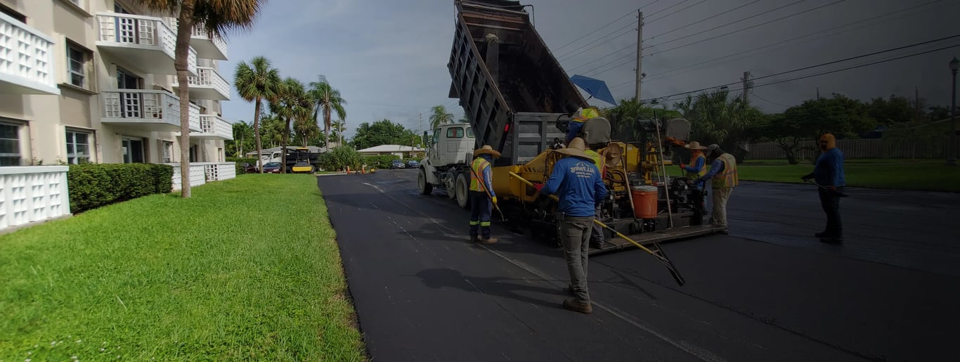 Paving work in progress