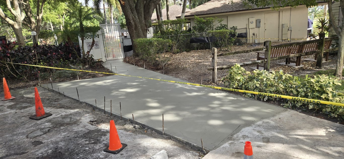 Pedestrian Concrete Sidewalk Services — included service item 1