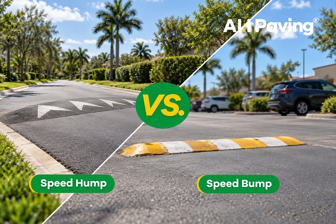 Speed Hump vs. Speed Bump: Which One Does Your Florida Property Need?