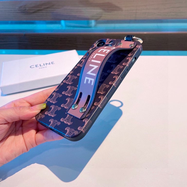CELINE CLASSIC PATTERN WRIST STRAP PHONE CASE