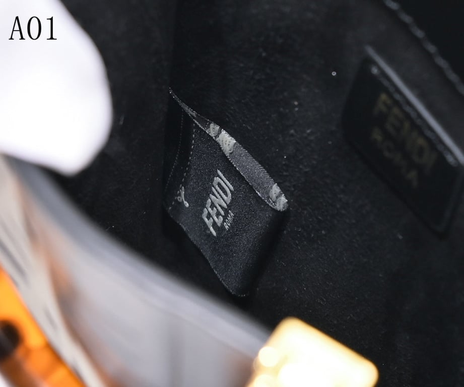 FENDI MINI SUNSHINE SHOPPER BLACK LEATHER BAG WITH FF MOTIF 18CM
