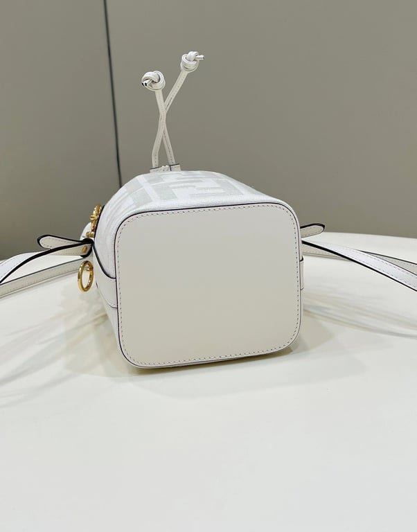 FENDI MON TRESOR WHITE CANVAS MINI BAG 18CM 8BS010AKKWF0K7E