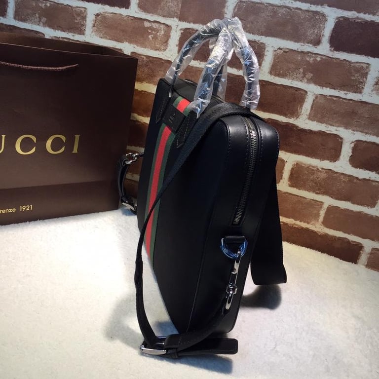 GUCCI MEN SUPREME BAG WEB BRIEFCASE