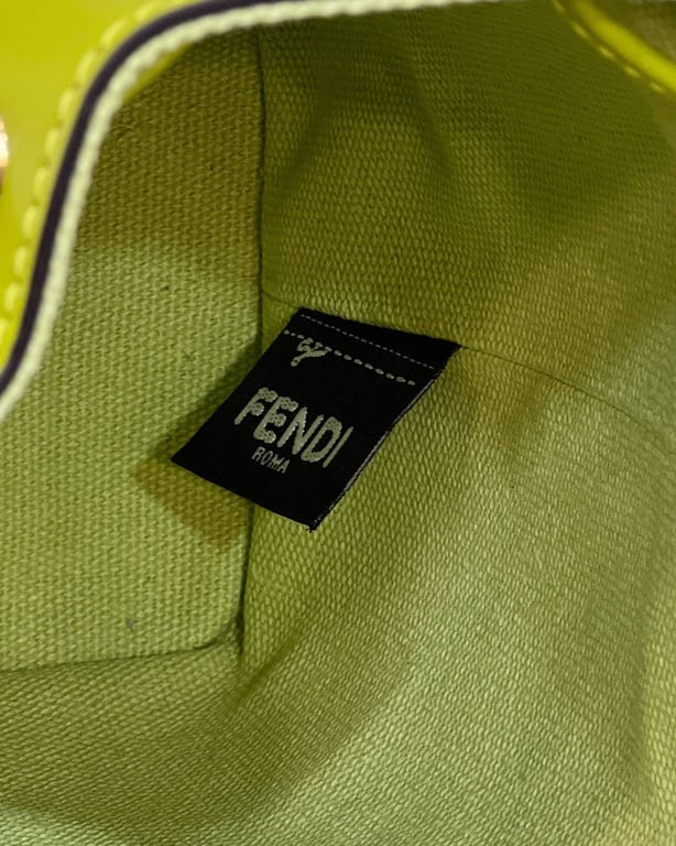 FENDI MON TRESOR ACID GREEN CANVAS MINI BAG 18CM 8BS010AKKWF1JCP HIGH QUALITY