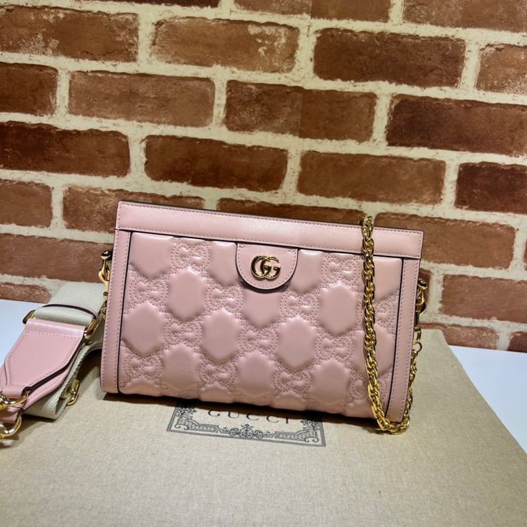 GUCCI MATELASS? SMALL BAG IN PINK LEATHER 702200 UM8HG 8550 HIGH QUALITY