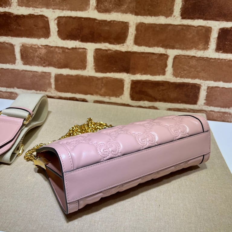 GUCCI MATELASS? SMALL BAG IN PINK LEATHER 702200 UM8HG 8550 HIGH QUALITY