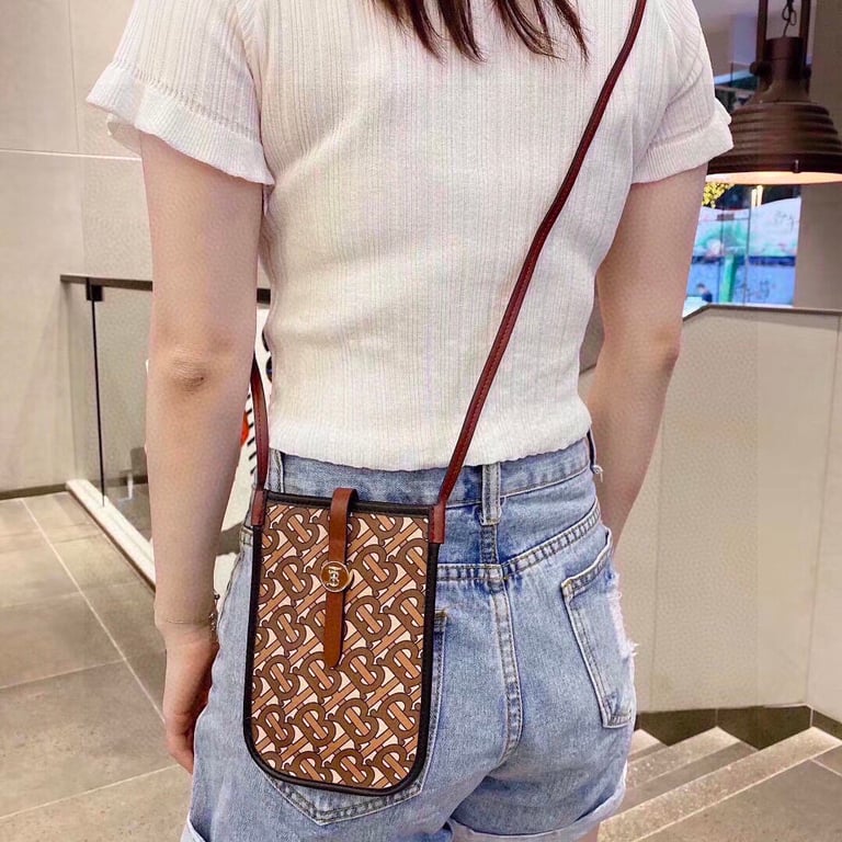 BURBERRY BROWN MOBILE PHONE BAGS AND COIN PURSES