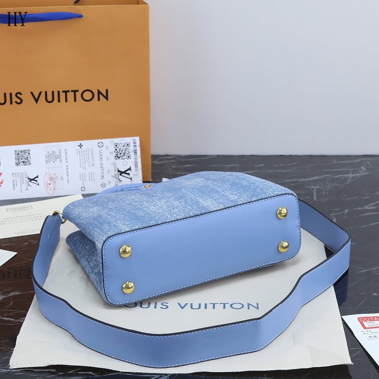 LOUIS VUITTON CAPUCINES BLUE JEAN 27CM