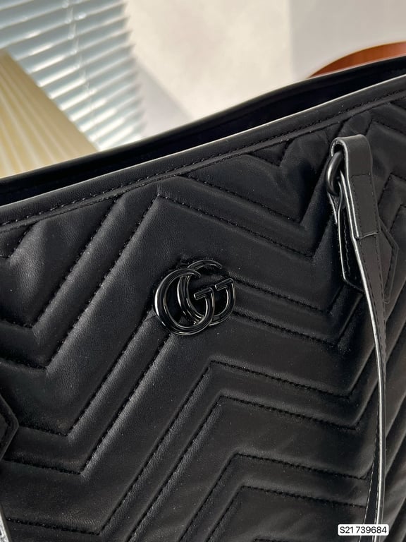GUCCI MARMONT LARGE TOTE BAG BLACK 29CM HIGH QUALITY