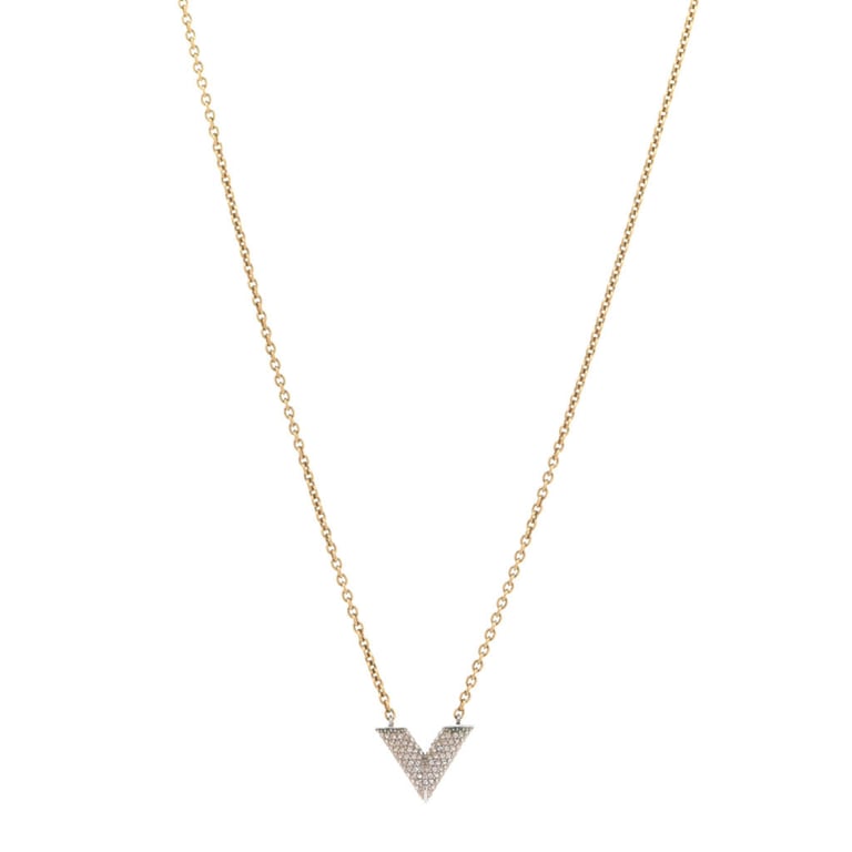 LOUIS VUITTON CRYSTAL ESSENTIAL V NECKLACE M68033