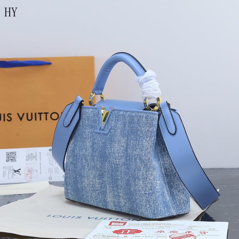 LOUIS VUITTON CAPUCINES BLUE JEAN 27CM