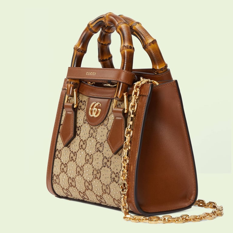 GUCCI DIANA MINI TOTE BAG CAMEL 20CM 707449 21HRG 2687 HIGH QUALITY