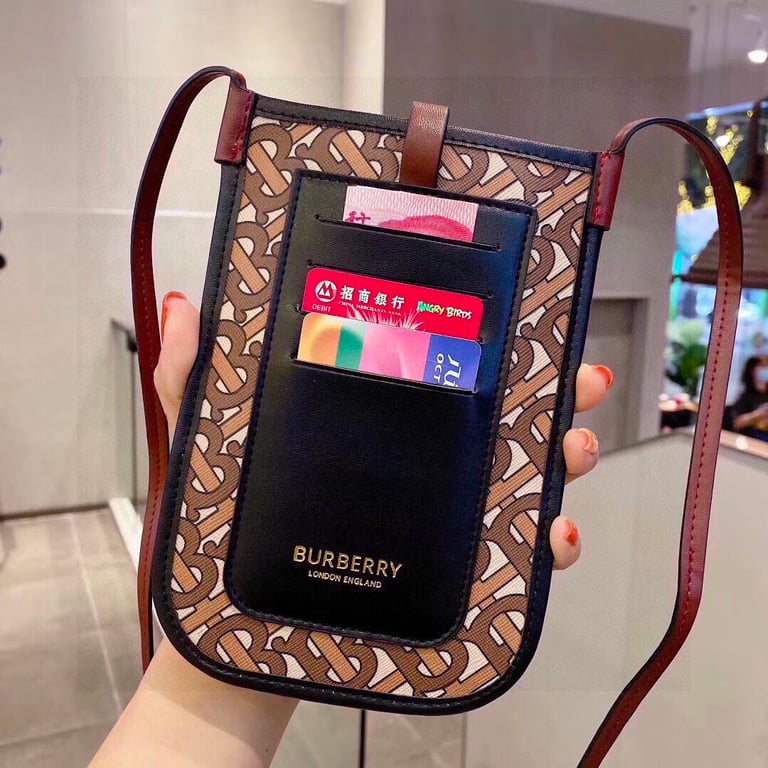 BURBERRY BROWN MOBILE PHONE BAGS AND COIN PURSES