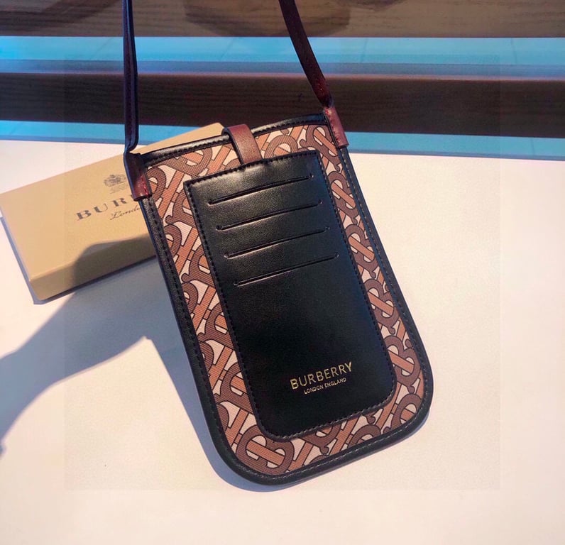 BURBERRY BROWN MOBILE PHONE BAGS AND COIN PURSES