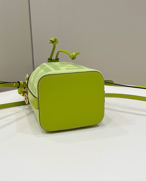 FENDI MON TRESOR ACID GREEN CANVAS MINI BAG 18CM 8BS010AKKWF1JCP HIGH QUALITY