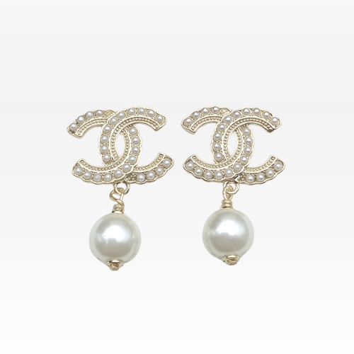 CHANEL PEARL GOLD EARRINGS
