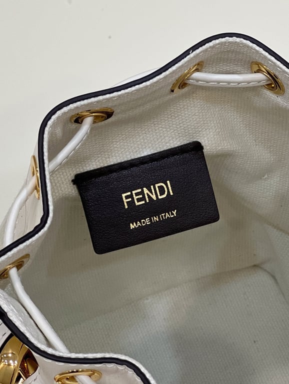 FENDI MON TRESOR WHITE CANVAS MINI BAG 18CM 8BS010AKKWF0K7E