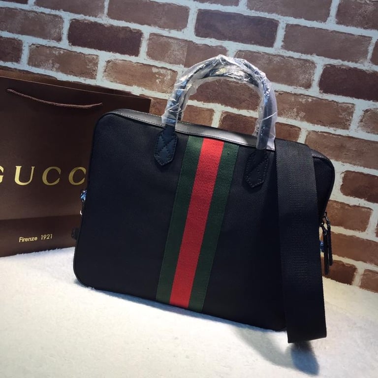 GUCCI MEN SUPREME BAG WEB BRIEFCASE