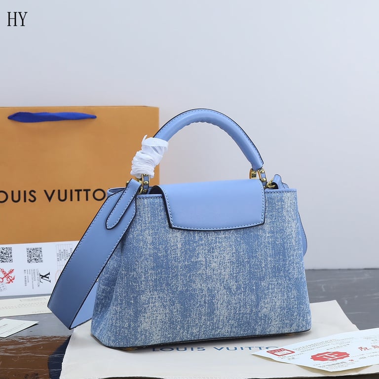LOUIS VUITTON CAPUCINES BLUE JEAN 27CM