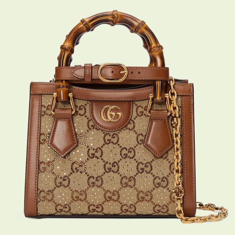 GUCCI DIANA MINI TOTE BAG CAMEL 20CM 707449 21HRG 2687 HIGH QUALITY