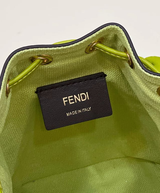 FENDI MON TRESOR ACID GREEN CANVAS MINI BAG 18CM 8BS010AKKWF1JCP HIGH QUALITY