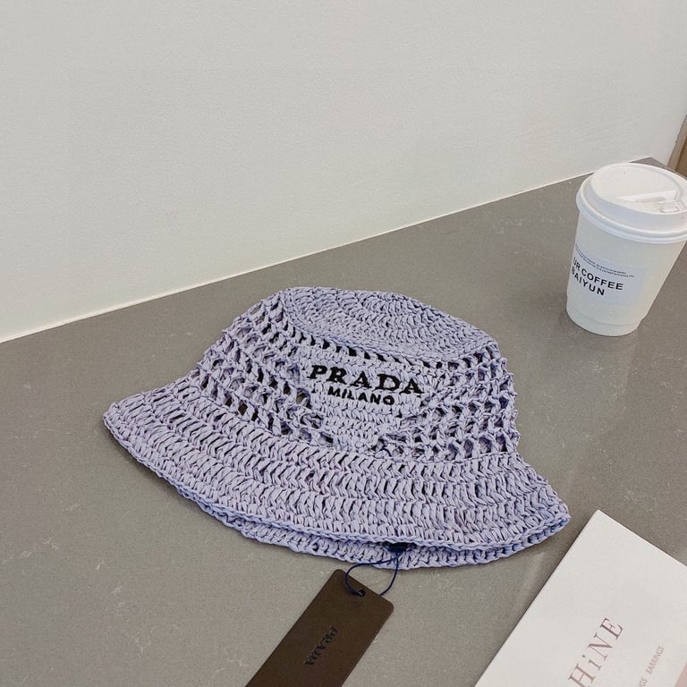 PRADA RAFFIA BUCKET HAT LILY 1HC1372A2TF027J