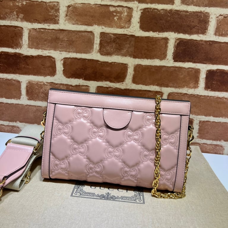 GUCCI MATELASS? SMALL BAG IN PINK LEATHER 702200 UM8HG 8550 HIGH QUALITY